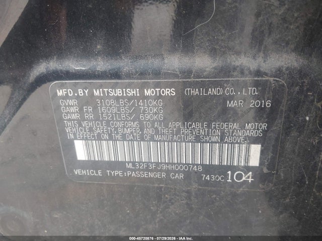 صورة 9 لـ 2017 Mitsubishi MIRAGE G4 ES
