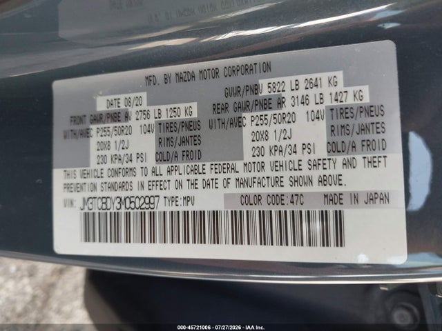 2021 MAZDA CX-9 CARBON EDITION 9