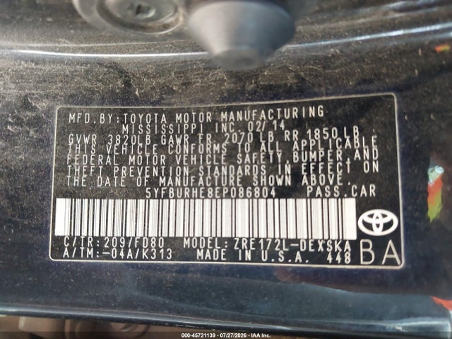 صورة 9 لـ 2014 Toyota COROLLA S PLUS