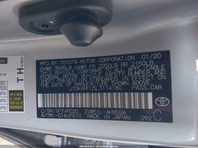 2020 Toyota PRIUS LE — фото 9
