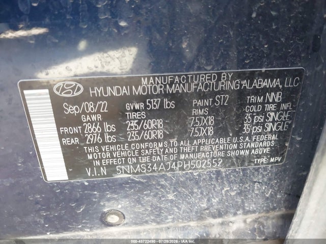 2023 HYUNDAI SANTA FE SEL 9