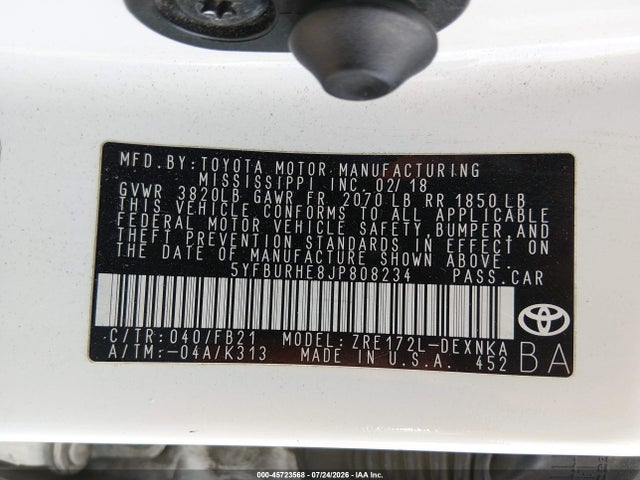 2018 Toyota COROLLA LE 照片 9