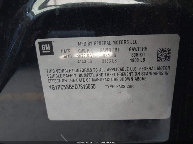 صورة 9 لـ 2013 Chevrolet CRUZE 1LT AUTO