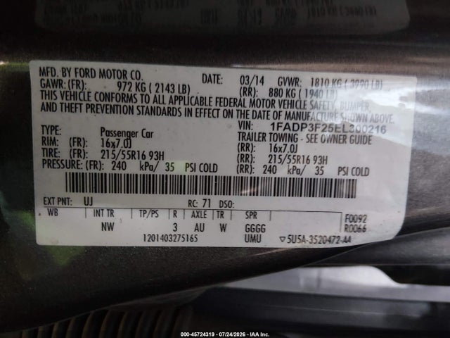 صورة 9 لـ 2014 FORD FOCUS SE