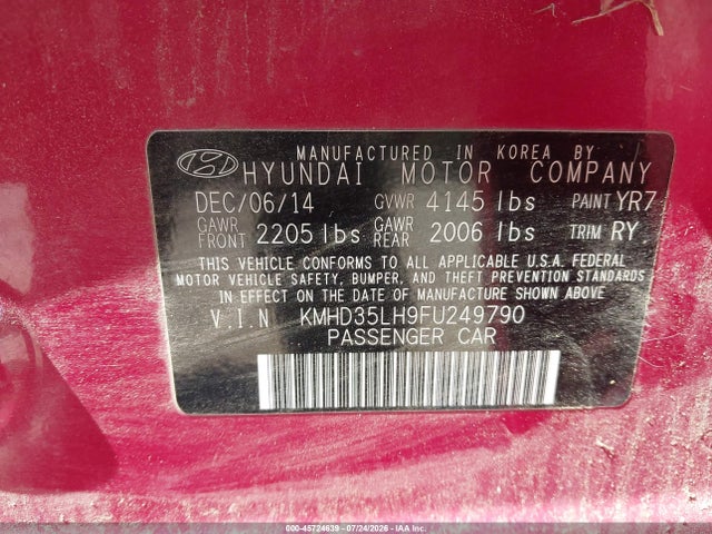 صورة 9 لـ 2015 Hyundai ELANTRA GT