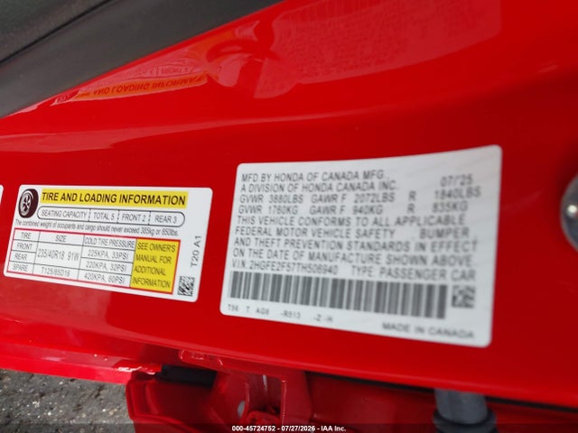 2026 HONDA CIVIC SPORT 9