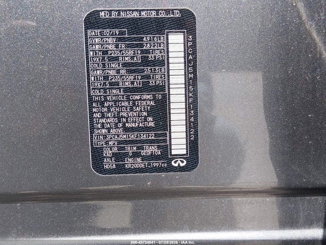 2019 INFINITI QX50 LUXE 9