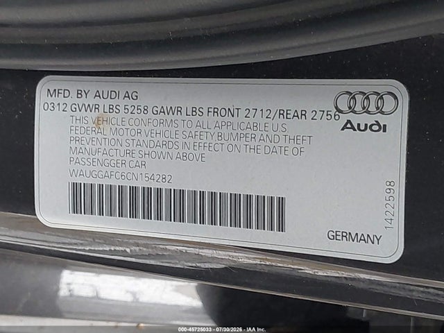 2012 AUDI A6 3.0T PREMIUM PLUS 照片 9