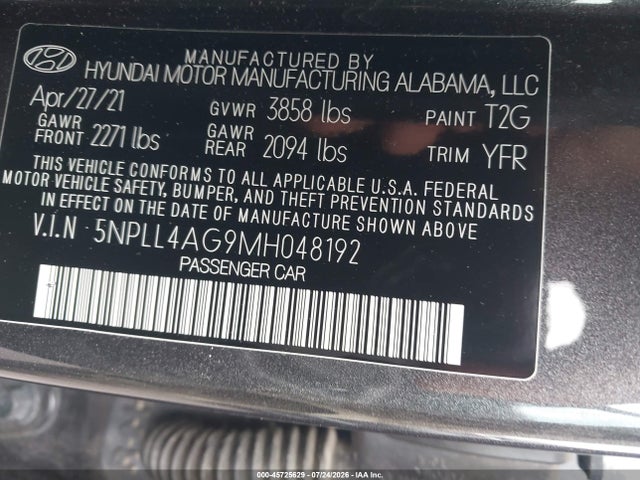 2021 HYUNDAI ELANTRA SE 9