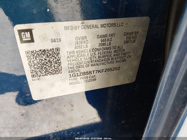 2019 CHEVROLET MALIBU 1LS 9