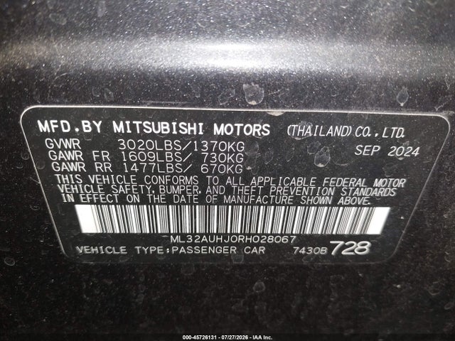 صورة 9 لـ 2024 Mitsubishi MIRAGE ES/LE