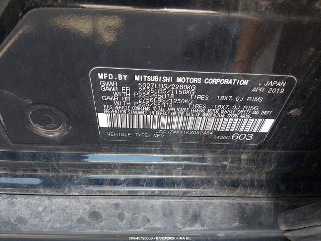 2019 MITSUBISHI OUTLANDER GT 9