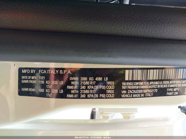 2021 JEEP RENEGADE LATITUDE 4X4 9