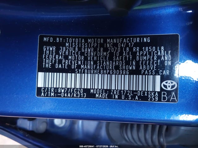 صورة 9 لـ 2017 Toyota COROLLA SE
