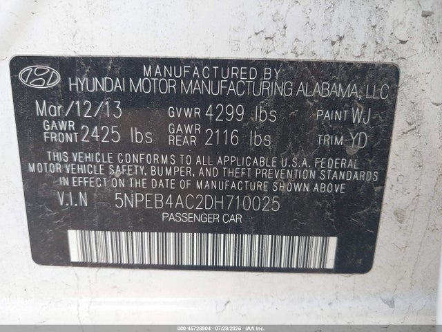 2013 Hyundai SONATA GLS 照片 9