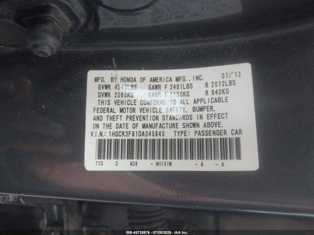 صورة 9 لـ 2013 Honda ACCORD EX-L V-6