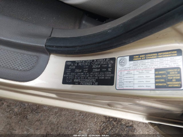 2009 KIA SPECTRA EX 照片 9