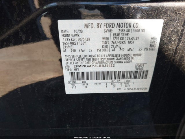 2020 FORD EDGE ST 9