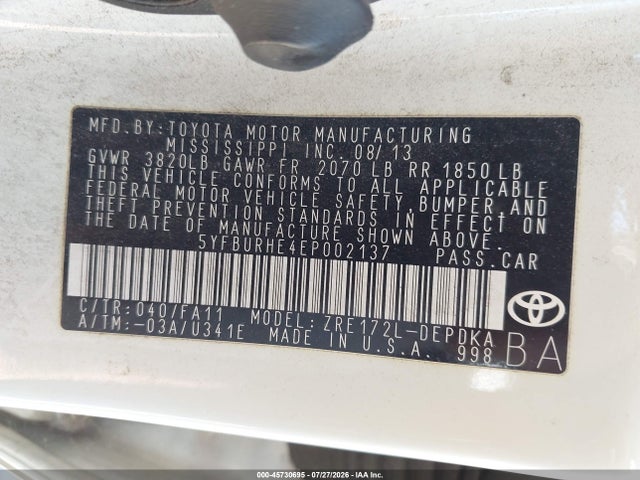 2014 Toyota COROLLA L 照片 9