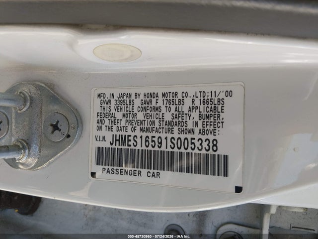 2001 Honda CIVIC LX 照片 9