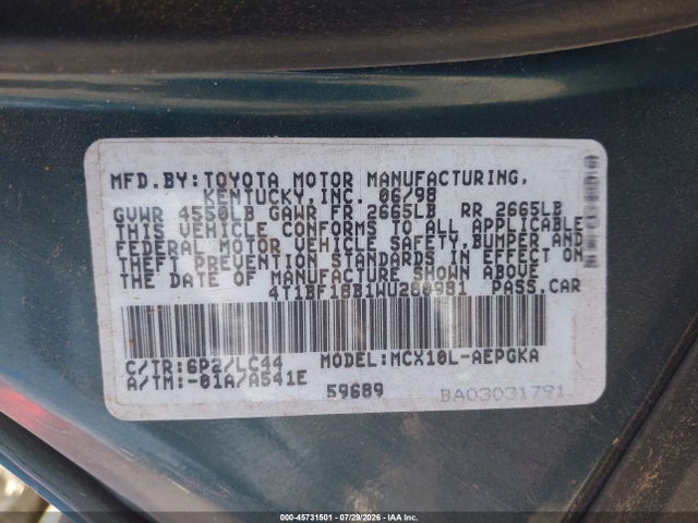 1998 Toyota AVALON XLS 照片 9