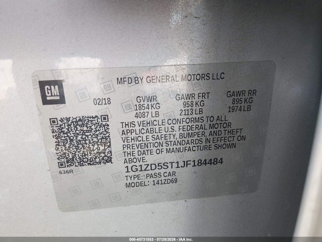 2018 CHEVROLET MALIBU LT 9