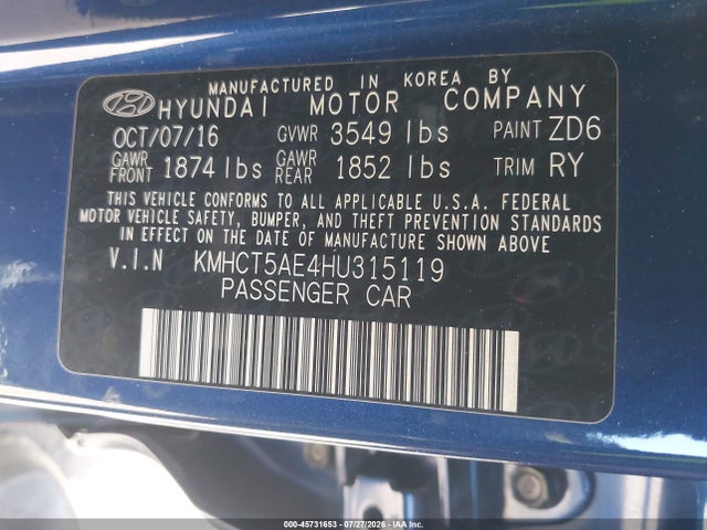 2017 Hyundai ACCENT SE 照片 9