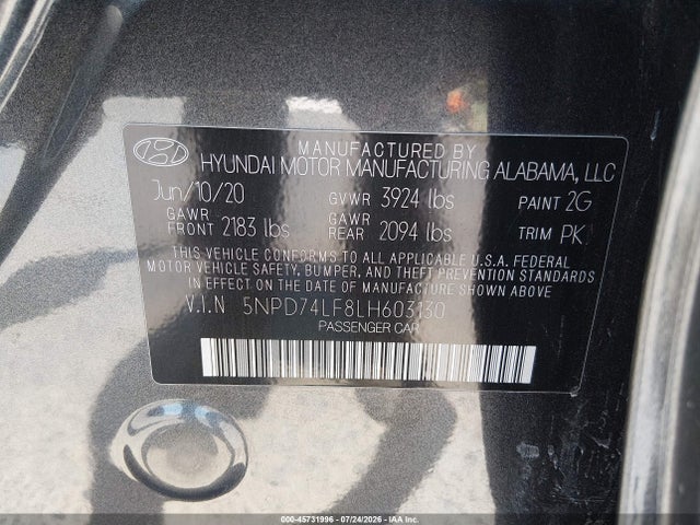 صورة 9 لـ 2020 Hyundai ELANTRA SE
