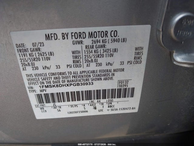 2023 FORD EXPLORER XLT 9
