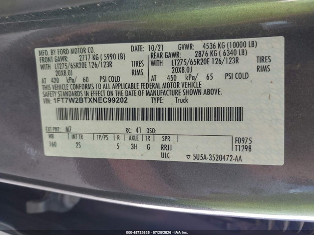 2022 FORD F-250 XLT 9