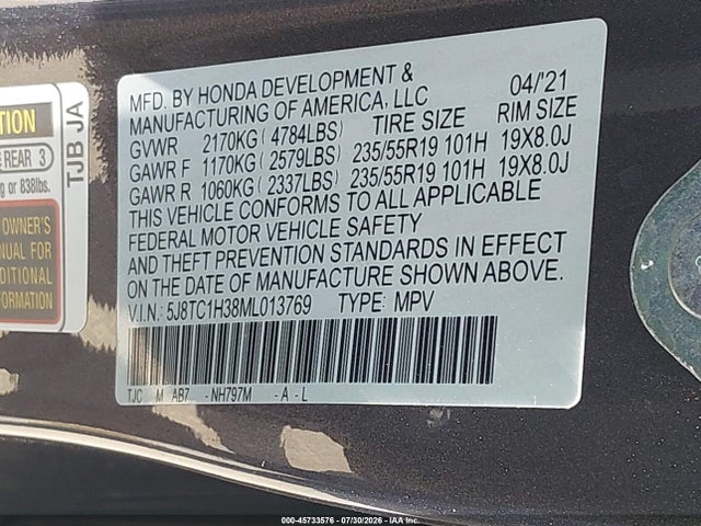 2021 ACURA RDX STANDARD 9