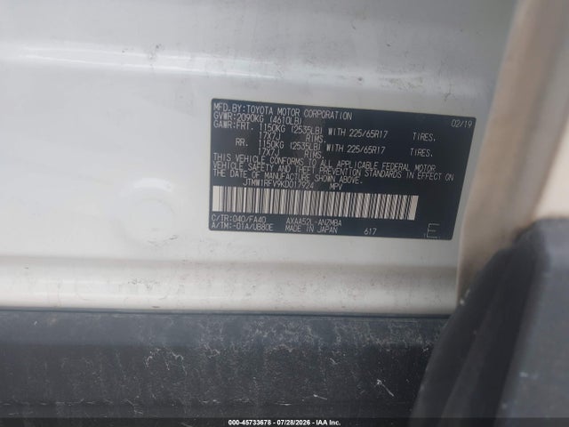 2019 TOYOTA RAV4 XLE 9