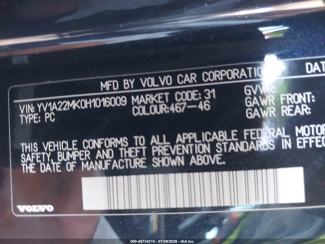 2017 VOLVO S90 T6 MOMENTUM 9