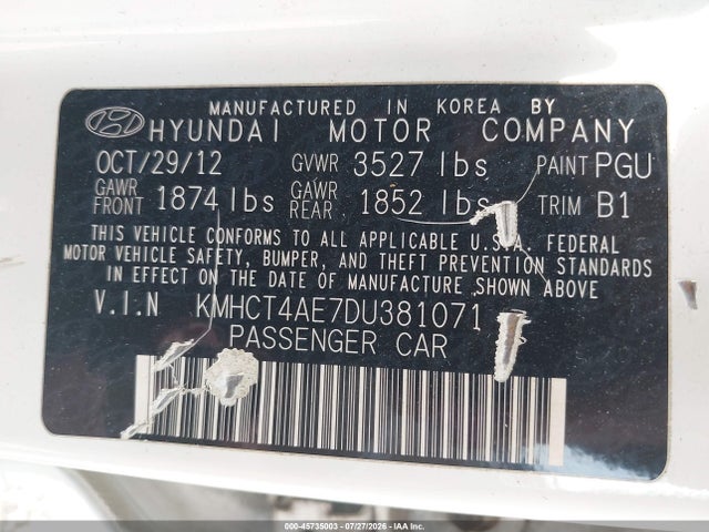 2013 Hyundai ACCENT GLS 照片 9
