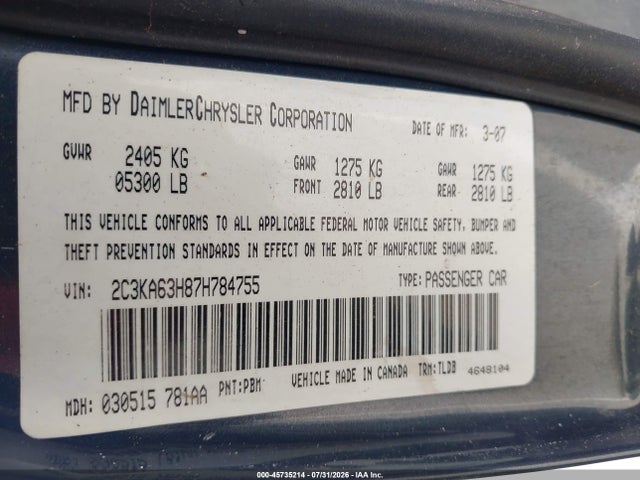 2007 Chrysler 300C 照片 9