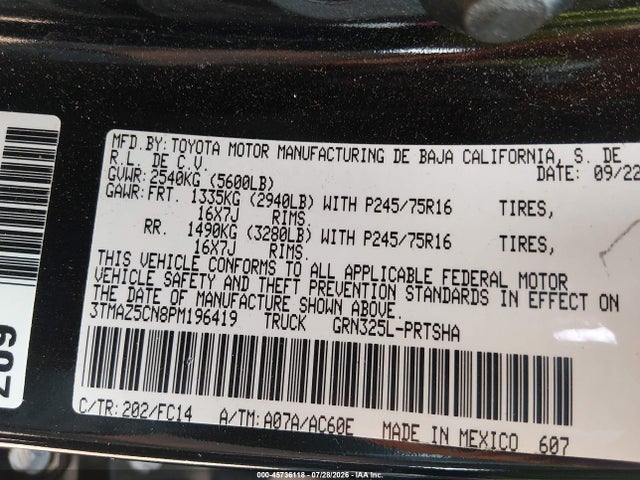 2023 TOYOTA TACOMA SR5 V6 9