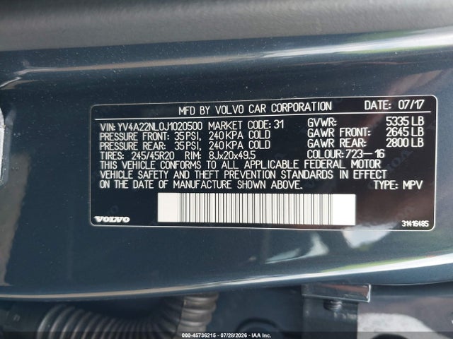 2018 VOLVO V90 CROSS COUNTRY T6 9
