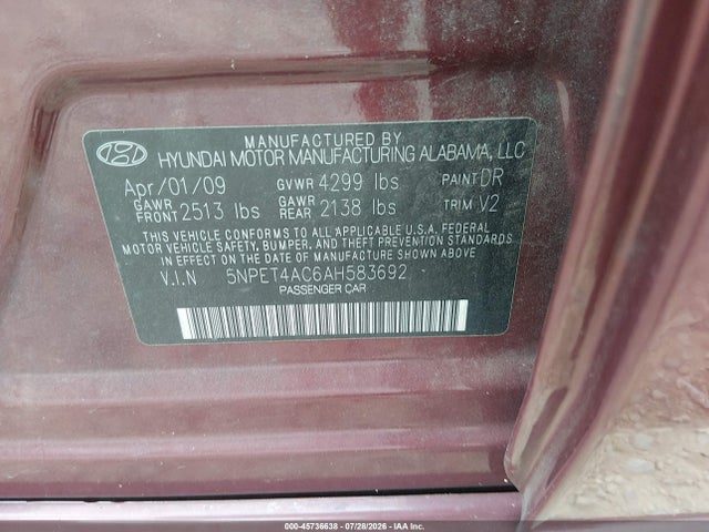 صورة 9 لـ 2010 Hyundai SONATA GLS