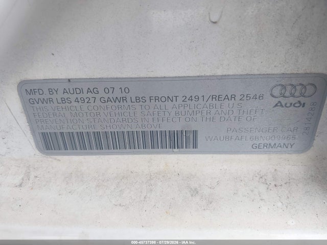 2011 AUDI A4 2.0T PREMIUM — фото 9