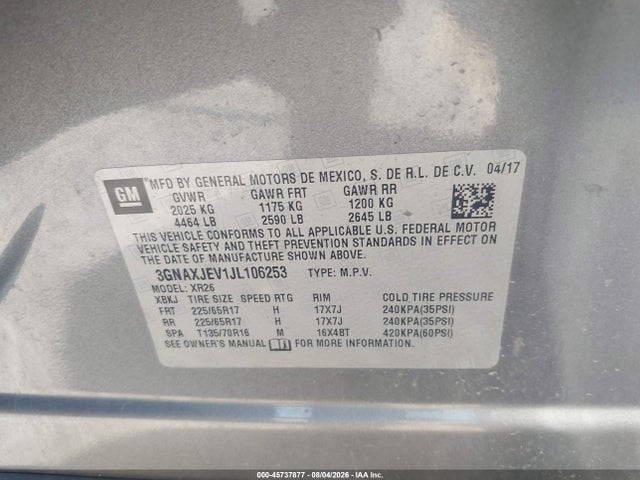2018 CHEVROLET EQUINOX LT 9