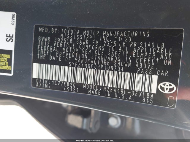 صورة 9 لـ 2024 Toyota COROLLA LE