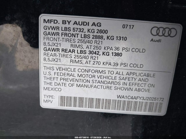 2018 AUDI SQ5 3.0T PREMIUM PLUS 9