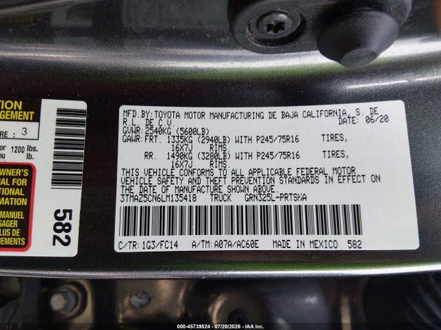 2020 Toyota TACOMA SR5 V6 照片 9