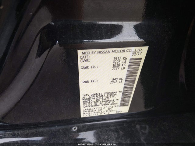 2018 NISSAN ALTIMA 2.5 SV 9