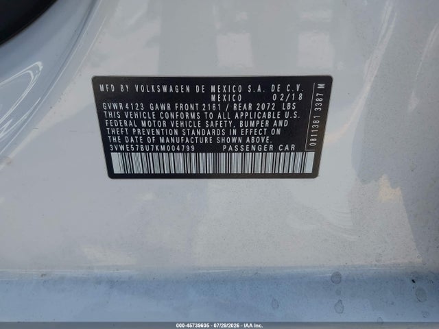 2019 VOLKSWAGEN JETTA 1.4T SEL 9