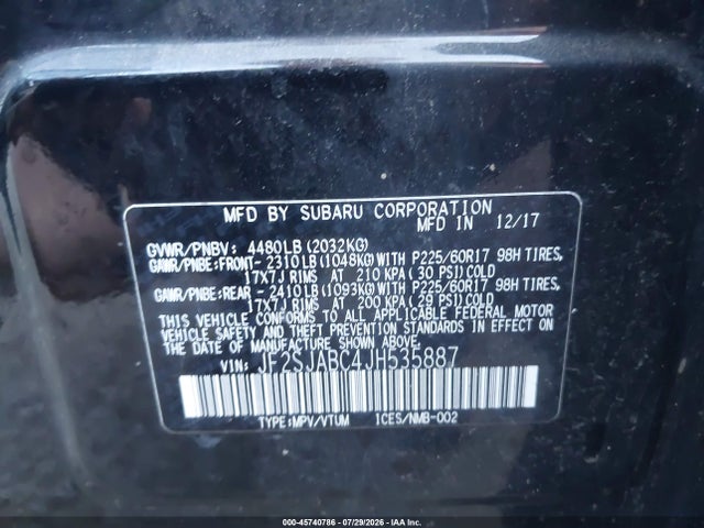 2018 SUBARU FORESTER 2.5I 9