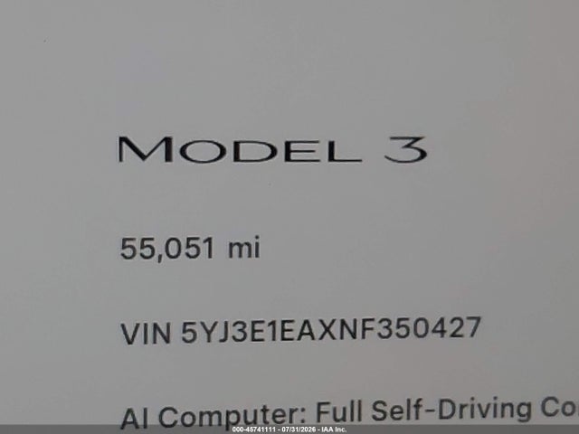 صورة 15 لـ 2022 Tesla MODEL 3 REAR-WHEEL DRIVE