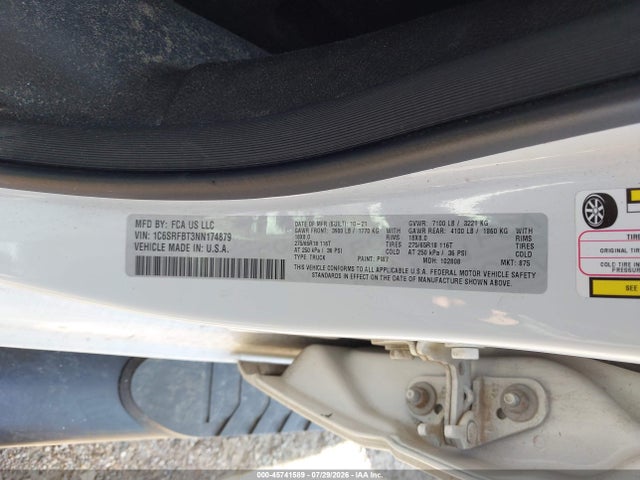 2022 RAM 1500 LONE STAR 4X4 6'4 BOX 9