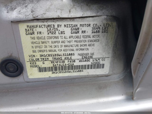 صورة 9 لـ 2006 Nissan SENTRA 1.8S