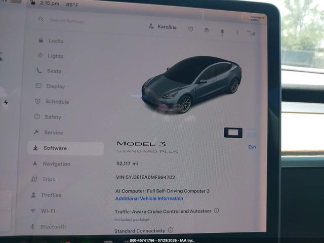 2021 Tesla MODEL 3 STANDARD RANGE PLUS REAR-WHEEL DRIVE — фото 7